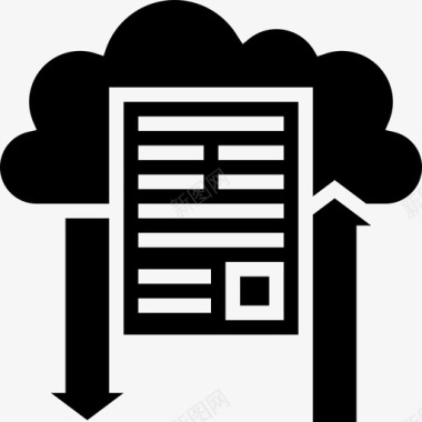 信息云服务6字形图标图标