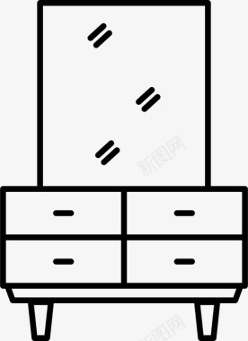 箱子抽屉家具图标图标