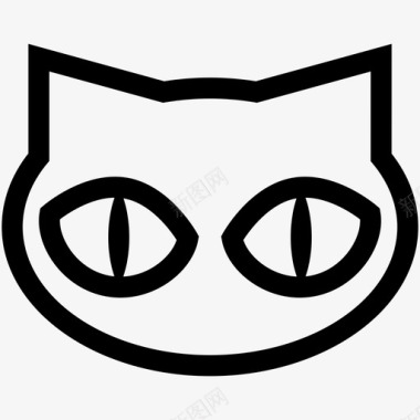 猫猫脸睁开眼睛图标图标