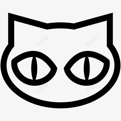 猫猫脸睁开眼睛图标svg_新图网 https://ixintu.com 猫脸 睁开眼睛