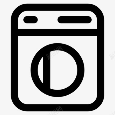 洗衣房清洁电子图标图标