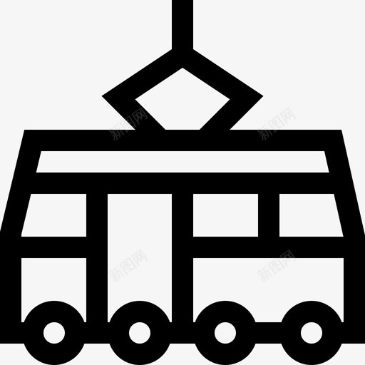 有轨电车车辆和运输6直线图标svg_新图网 https://ixintu.com 有轨 电车 直线 车辆 运输