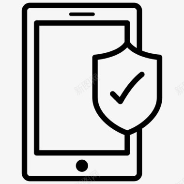 移动安全数据保护手机保护图标图标