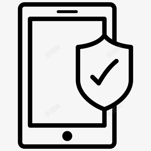 移动安全数据保护手机保护图标svg_新图网 https://ixintu.com 保护 图标 安全 手机 技术 数据 用户界面 移动 线图 验证