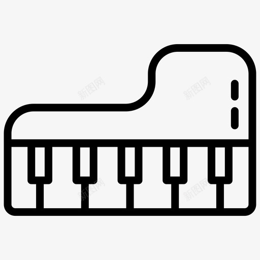 钢琴键盘音乐图标svg_新图网 https://ixintu.com 乐器 图标 声音 用户界面 线图 钢琴 键盘 音乐