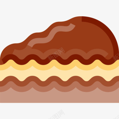 蛋糕食品饮料扁平图标图标