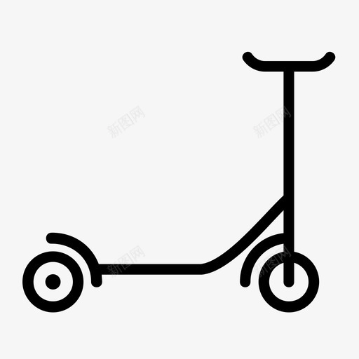滑板车踢板车儿童滑板车图标svg_新图网 https://ixintu.com 儿童 微型 摩托车 板车 滑板车