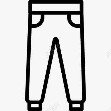 牛仔裤衣服和时尚4直线型图标图标