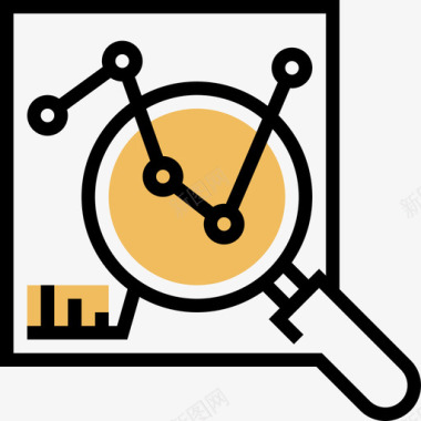 定量数据分析黄影图标图标