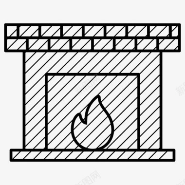 烟囱火家具图标图标