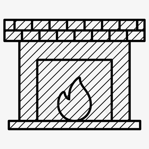 烟囱火家具图标svg_新图网 https://ixintu.com 家具 烟囱