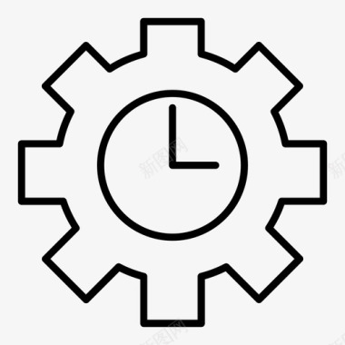 工时时钟持续时间图标图标