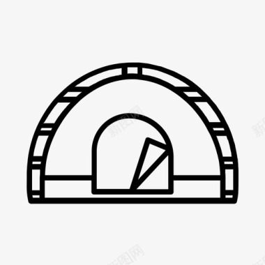 帐篷探险露营图标图标