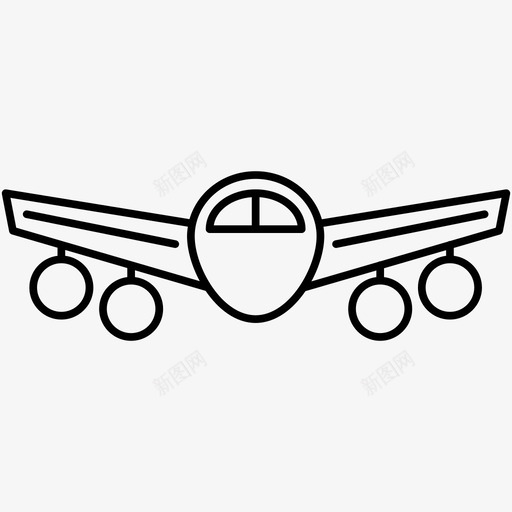 飞机飞行航空轮廓图标svg_新图网 https://ixintu.com 航空轮廓图标 飞机 飞行