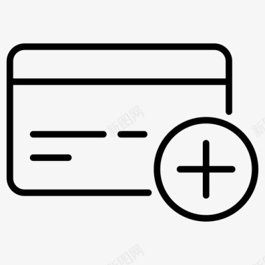 添加信用卡电子商务购买图标图标