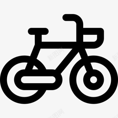 自行车旅行应用程序16直线型图标图标