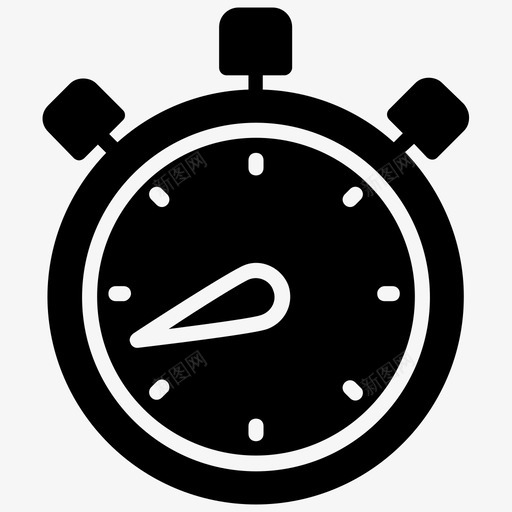 秒表计时器倒计时图标svg_新图网 https://ixintu.com 倒计时 商业 图标 字形 秒表 计时器 金融