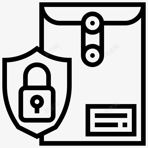 防止文件数据文件图标svg_新图网 https://ixintu.com 安全 数据 文件 机密信息线 防止文件