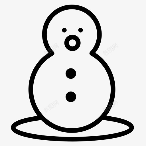 雪人第六季直线型图标svg_新图网 https://ixintu.com 直线 第六 线型 雪人