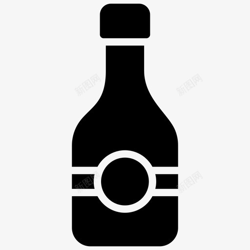 葡萄酒酒精饮料香槟图标svg_新图网 https://ixintu.com 图标 葡萄酒 酒瓶 酒精 雕文 食品 饮料 香槟