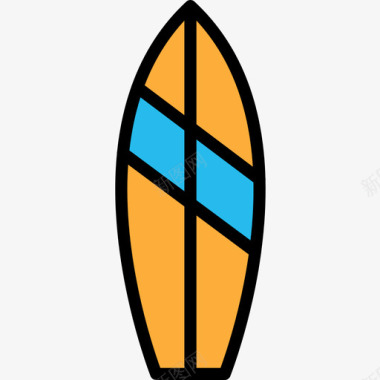 冲浪板第8季线性颜色图标图标