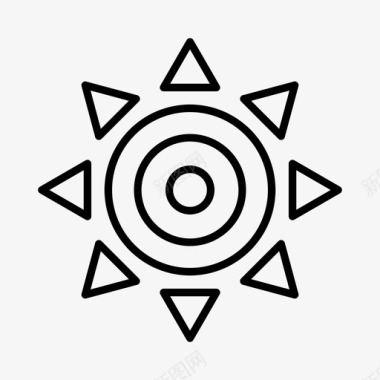 部落象征人类学太阳图标图标
