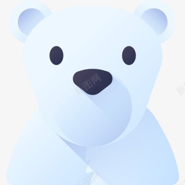 北极熊冬季68彩色图标图标