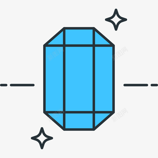 宝石游戏5线性颜色图标svg_新图网 https://ixintu.com 宝石 游戏 线性 设计 颜色