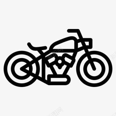 bobber摩托车摩托车手经典图标图标