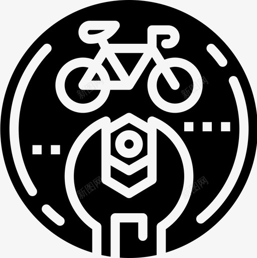固定21号自行车实心图标svg_新图网 https://ixintu.com 21号自行车 固定 实心