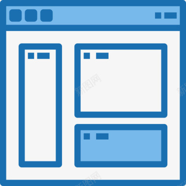界面浏览器和接口9蓝色图标图标