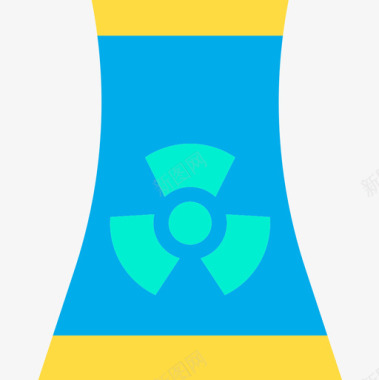 核电站能源25平坦图标图标