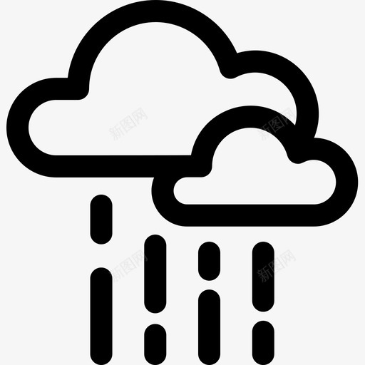 雨175号天气线性图标svg_新图网 https://ixintu.com 175号 天气 线性