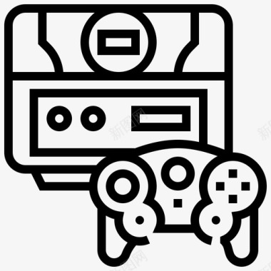 电子游戏游戏电视游戏线图标图标