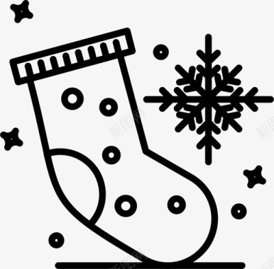 圣诞节圣诞袜活动图标图标