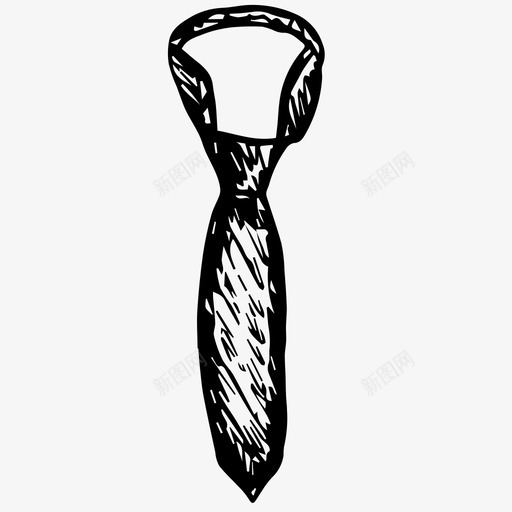 领带涂鸦办公室图标svg_新图网 https://ixintu.com 办公室 涂鸦 领带
