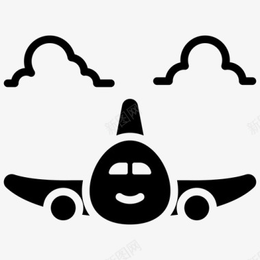 空中客车航空运输标志飞机图标图标