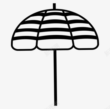 伞海滩掩护图标图标