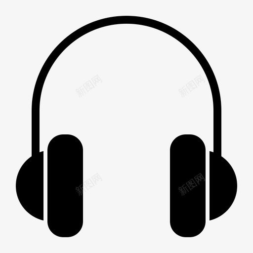耳机音频音乐图标svg_新图网 https://ixintu.com 字形 耳机 音乐 音频