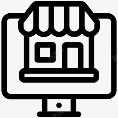 网上商店商店电子商务购物图标图标
