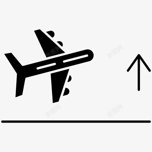 飞行飞机机场图标svg_新图网 https://ixintu.com 机场 航空符号图标 飞机 飞行