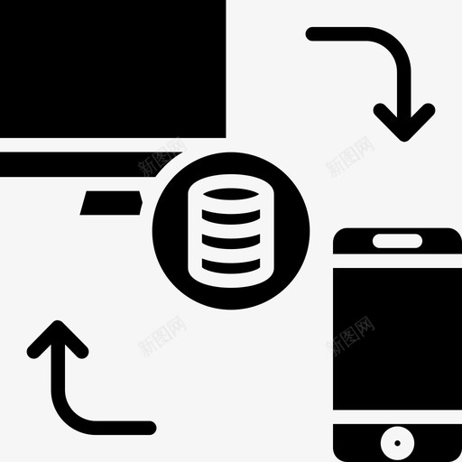 传输数据科学3固态图标svg_新图网 https://ixintu.com 传输 固态 数据 科学