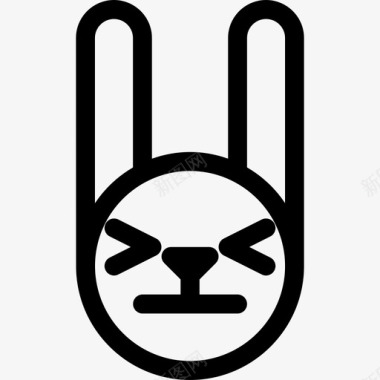 赎罪兔子表情符号动物表情符号图标图标