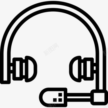 耳机vrdigital3线性图标图标