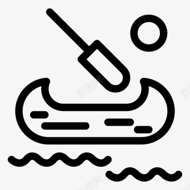 船加拿大皮划艇图标图标