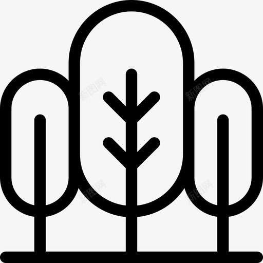 树木新西兰直系图标svg_新图网 https://ixintu.com 新西兰 树木 直系