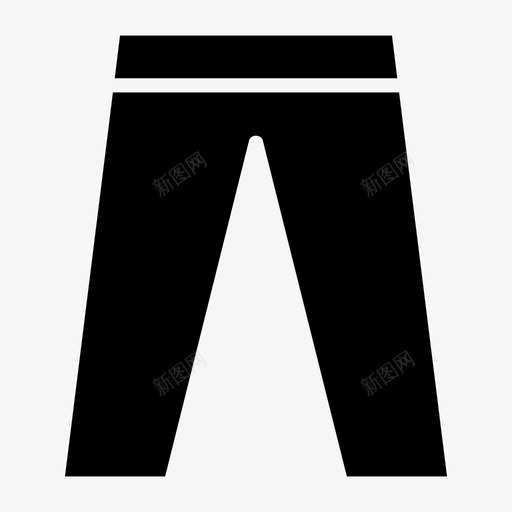 裤子马裤长裤图标svg_新图网 https://ixintu.com 时尚符号 衣服 裤子 长裤 马裤