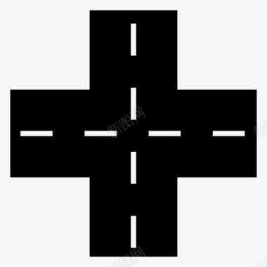 十字路口道路道路交叉口图标图标