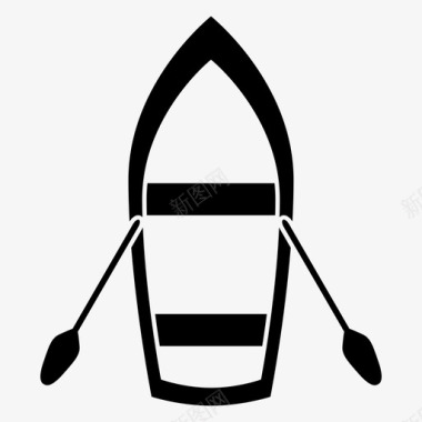 划船探险河流图标图标