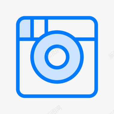 Instagram社交媒体58蓝色图标图标